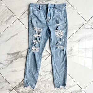 AE Next Level Ripped Super Hi Rise High Waisted Jegging 16 Long